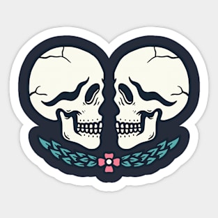 Romantic Couple Skeleton Sticker